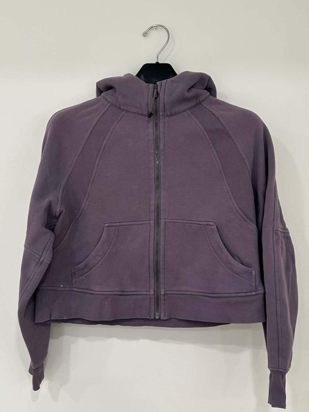 Lululemon Oversized Cropped Full Zip Hoodie Jacket Purple XS/S